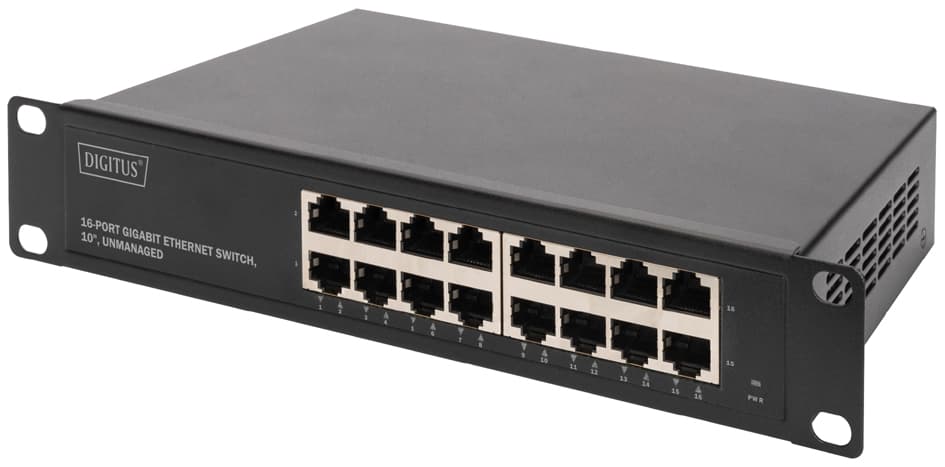 DIGITUS 10, Gigabit Switch, 16-Port, Unmanaged