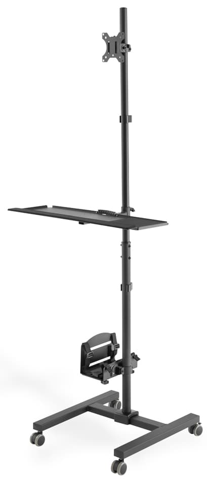 DIGITUS Mobiler Arbeitsplatz Workstation, schwarz
