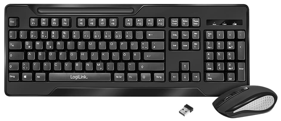 LogiLink Desktop Set, kabellos, spritzwassergeschützt
