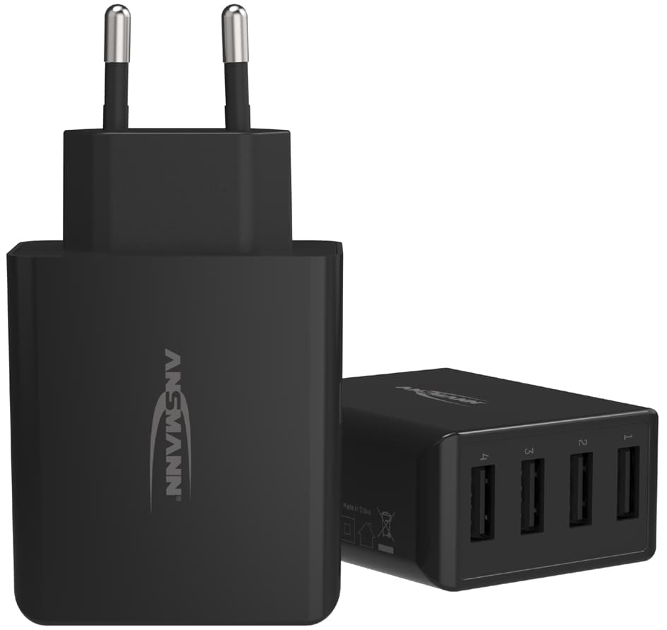 ANSMANN USB-Steckdosenadapter Home Charger HC430, 4x USB-A