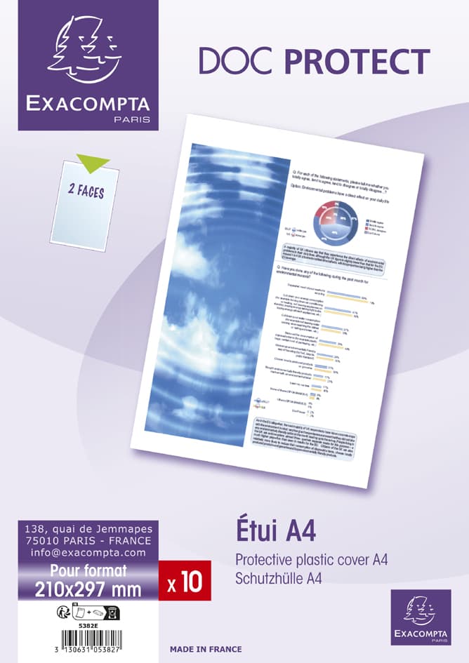 EXACOMPTA Schutzhülle Doc Protect, DIN A4, PVC