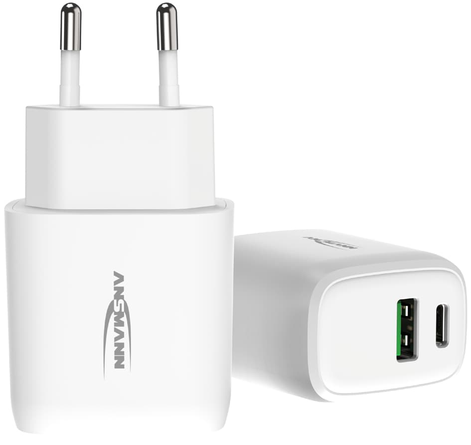 ANSMANN USB-Steckdosenadapter Home Charger HC218PD, 2x USB