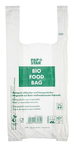 PAPSTAR Hemdchen-Tragetasche, aus Bio-Folie, transparent