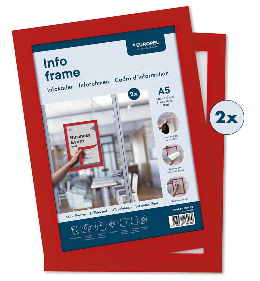 EUROPEL Magnetrahmen INFO FRAME, DIN A5, rot