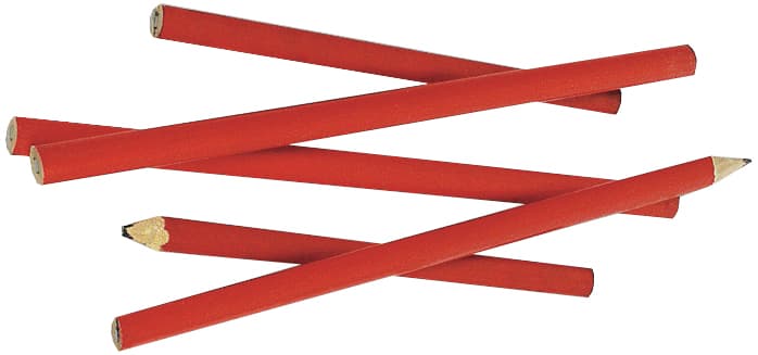 BRÜDER MANNESMANN Zimmermannsbleistift, oval, rot, 180 mm