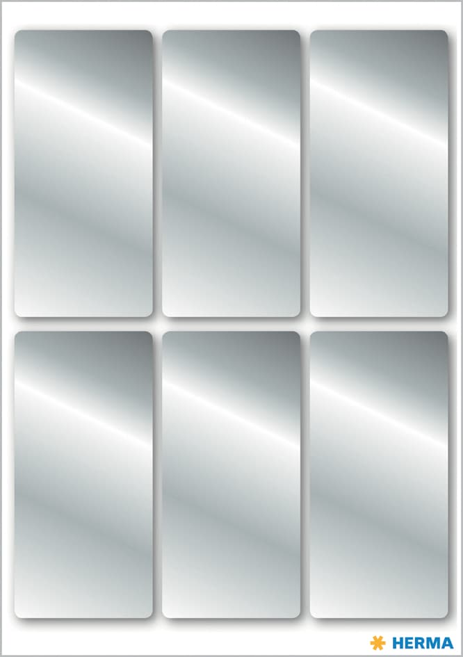 HERMA Weihnachts-Sticker, eckig, 26 x 54 mm, silber