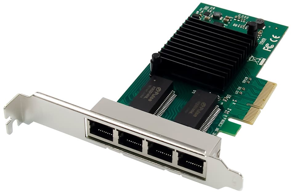 DIGITUS Gigabit Ethernet PCI Express Netzwerkkarte, 4-Port
