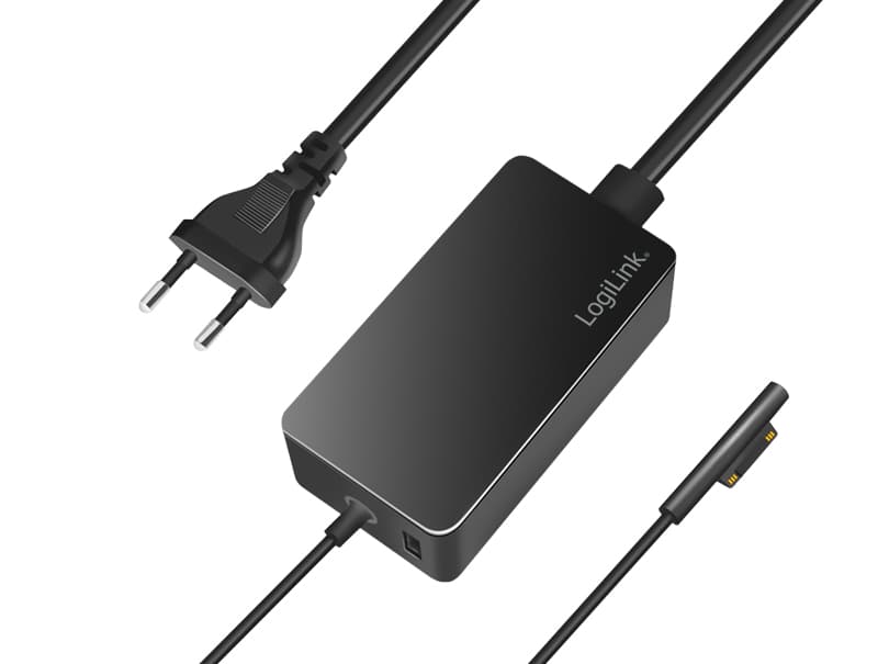 LogiLink Netzteil für Surface Notebooks, 65 Watt, schwarz