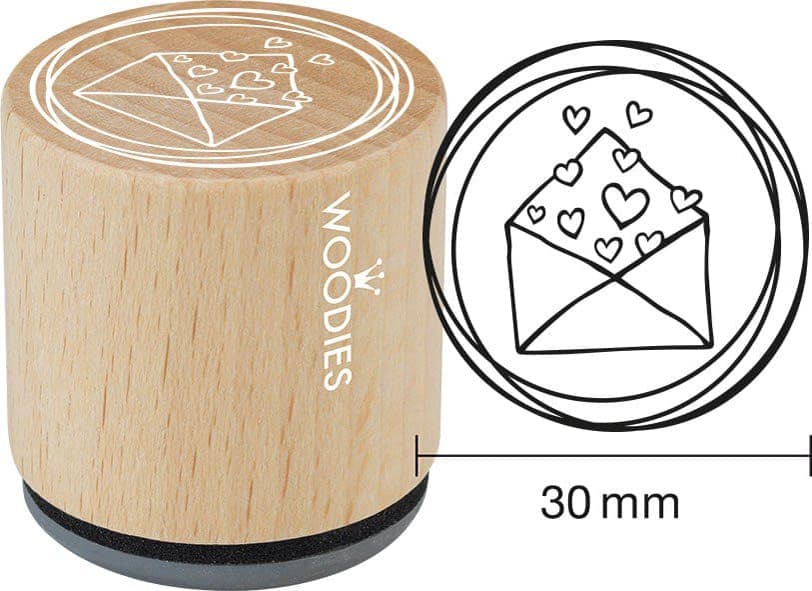 COLOP Motiv-Stempel Woodies , Briefumschlag mit Herzen,