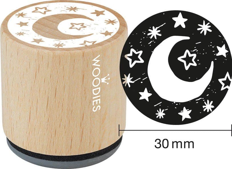 COLOP Motiv-Stempel Woodies , Mond & Sterne,