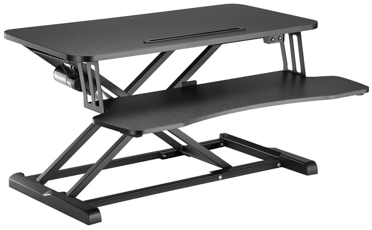 LogiLink Sitz-Steh Workstation mit Tastaturablage,elektrisch