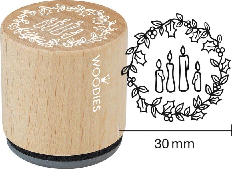 COLOP Motiv-Stempel Woodies , 4 Kerzen,