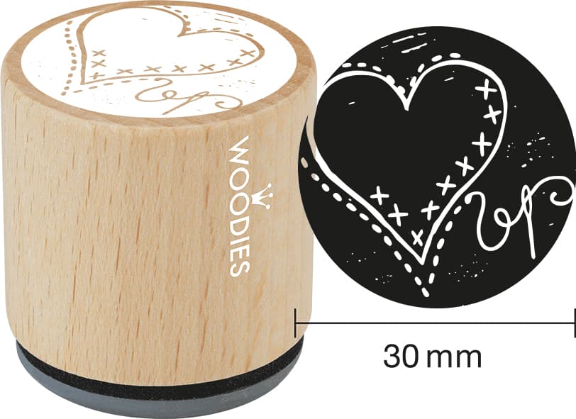 COLOP Motiv-Stempel Woodies Handmade , Herz,