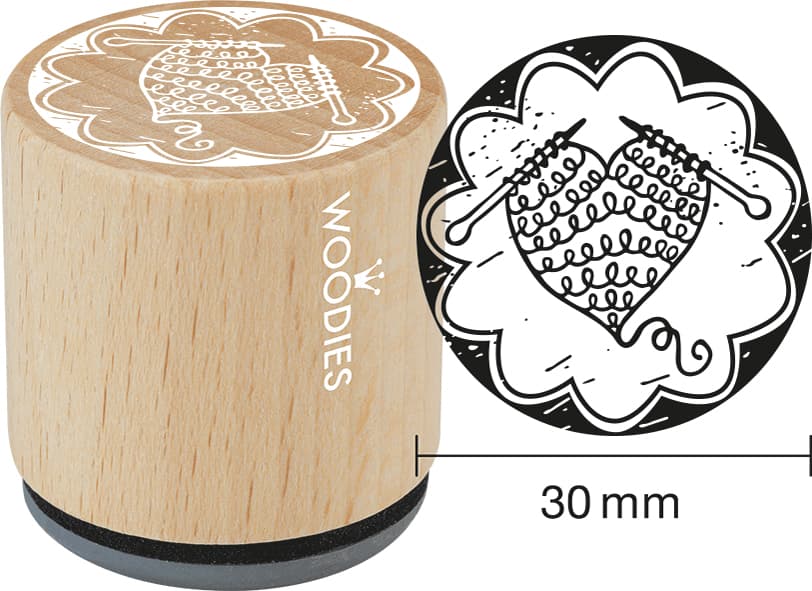 COLOP Motiv-Stempel Woodies Handmade , Herz gestrickt,