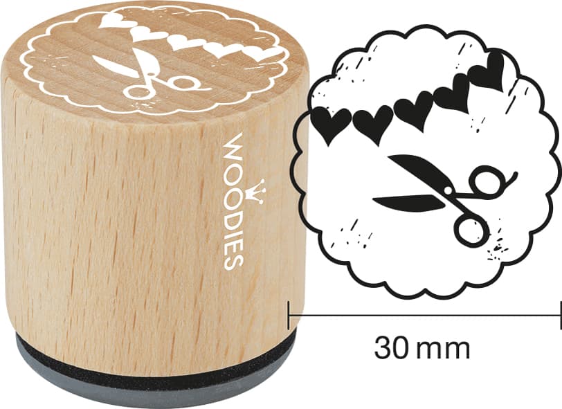 COLOP Motiv-Stempel Woodies Handmade , Schere,