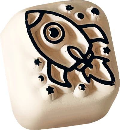 COLOP Tattoo-Stempel LaDot kids stone , Rakete, , klein