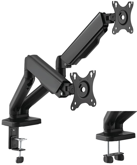 LogiLink Doppel-Monitorarm, Aluminium, Armlänge: 450 mm
