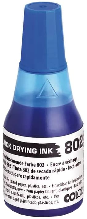 COLOP Stempelfarbe 802, schnelltrocknend, 25 ml, blau