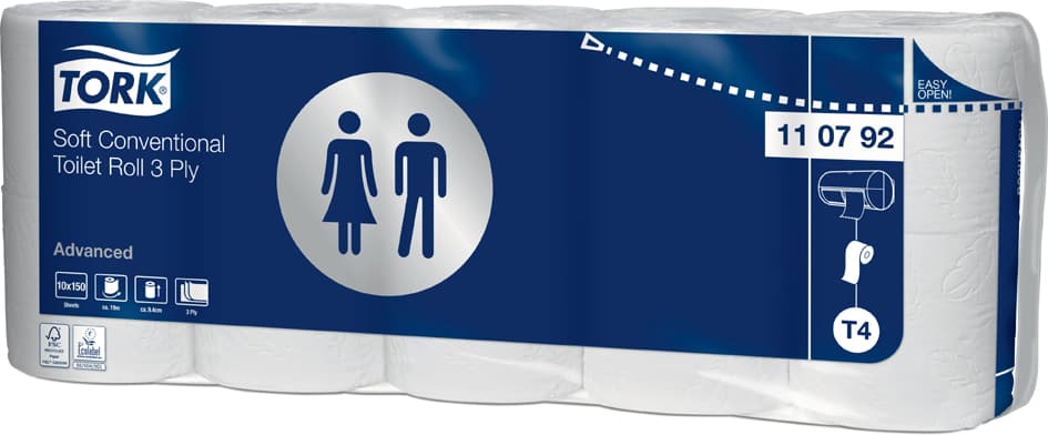 TORK Toilettenpapier, 3-lagig, weiß