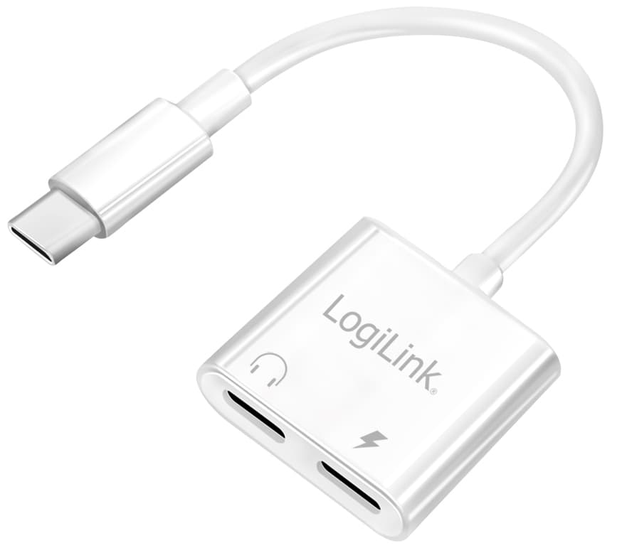 LogiLink USB-C - 2x USB-C Adapterkabel, 150 mm, weiß