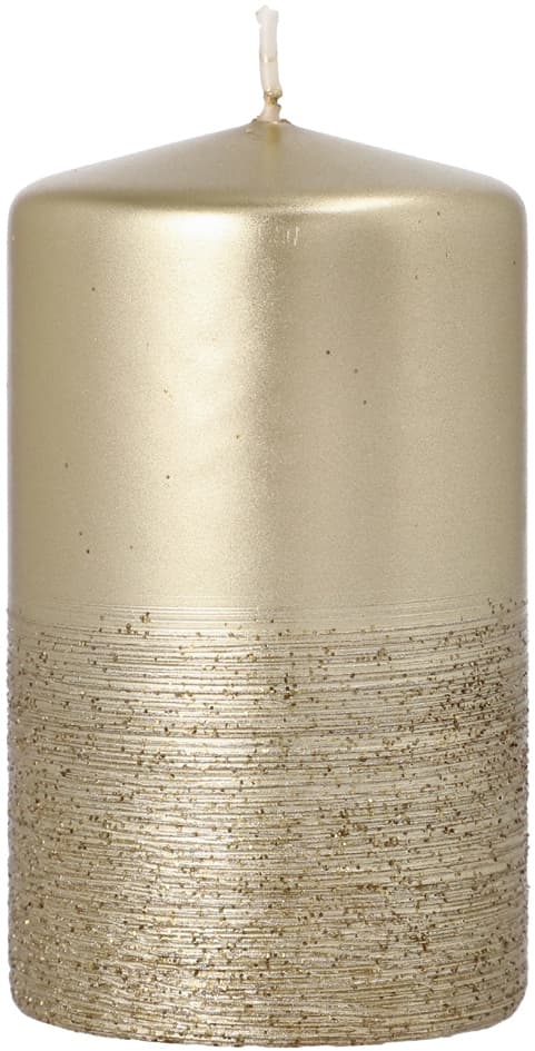 STARPAK Stumpenkerze , Safe Candle Fia, , 60 mm, gold
