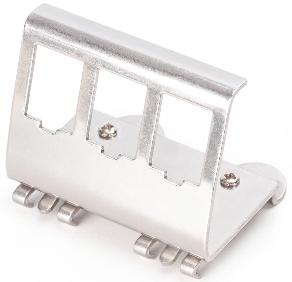 DIGITUS Hutschienenadapter für 3x Keystone Modul, Edelstahl