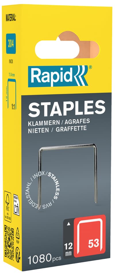 Rapid Feindrahtklammern Typ 53, 12 mm, Kleinpackung