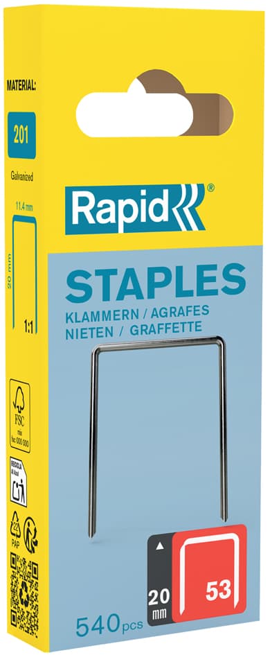 Rapid Feindrahtklammern Typ 53, 20 mm, Kleinpackung