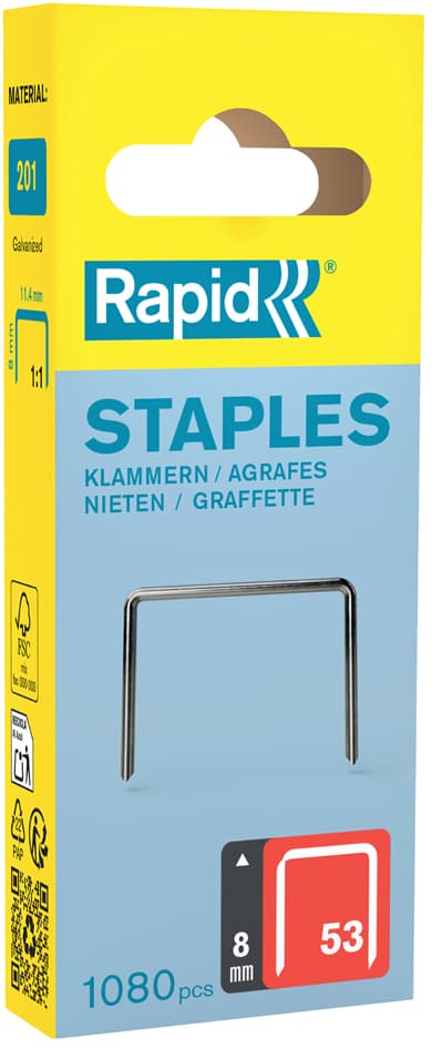 Rapid Feindrahtklammern Typ 53, 8 mm, Kleinpackung