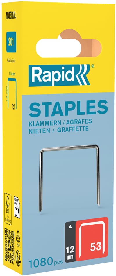 Rapid Feindrahtklammern Typ 53, 12 mm, Kleinpackung