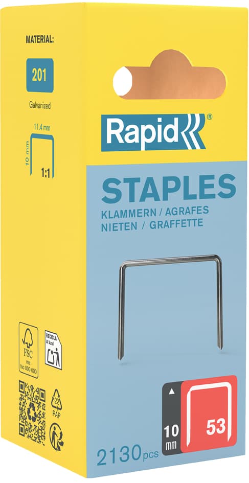 Rapid Feindrahtklammern Typ 53, 10 mm, Kleinpackung