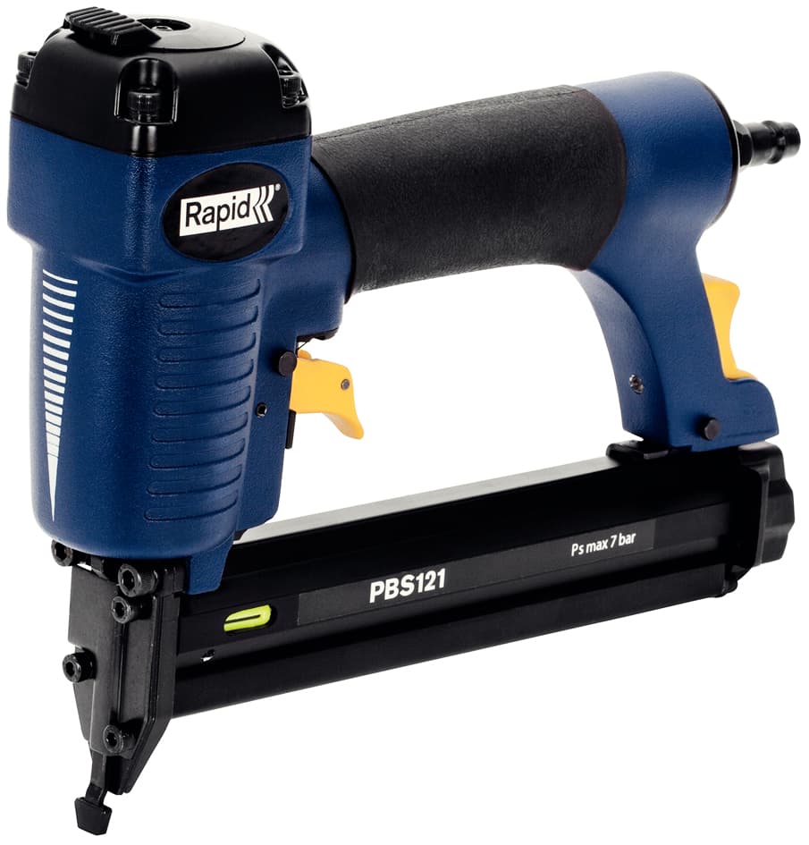 Rapid Druckluft-Nagler/-Tacker PBS121, blau/gelb, im Koffer