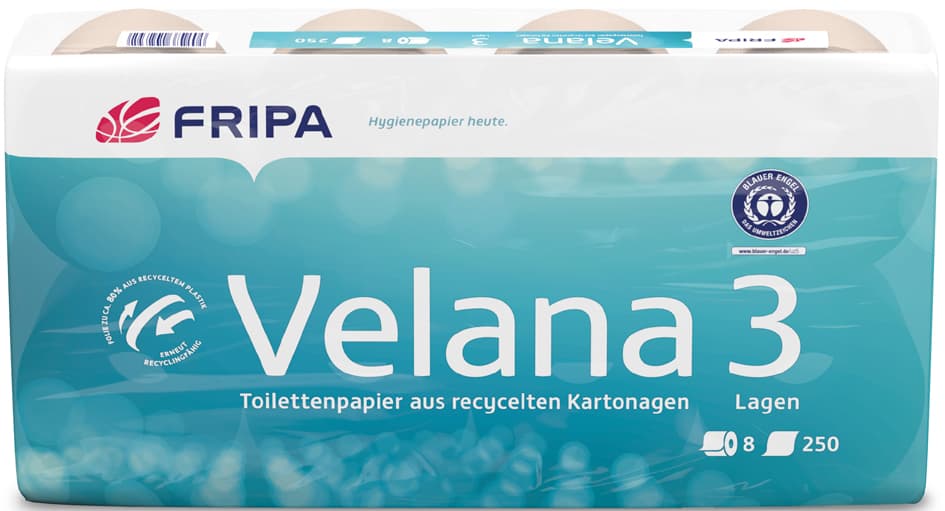 Fripa Toilettenpapier Velana, 3-lagig, braun