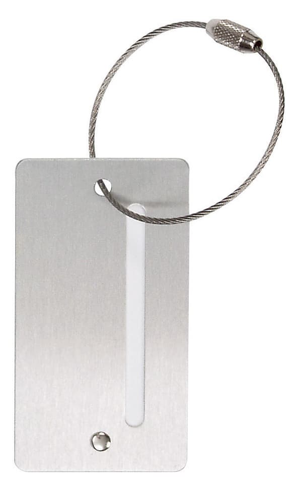 JSA Gepäckanhänger, aus Aluminium, mit Sichtfeld