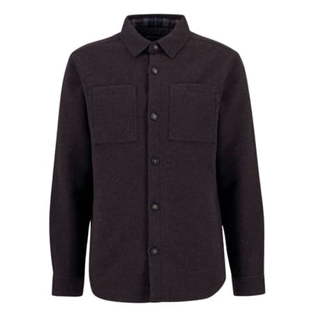 Barbour Marlow Tailored Wool Blend Overshirt - Dark Oak - XL