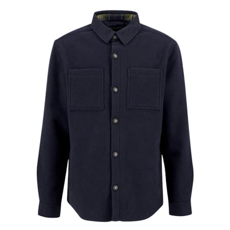 Barbour Marlow Tailored Wool Blend Overshirt - Navy - XL