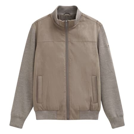 Bugatti Mens Full Zip Hybrid Jacket - Beige - XL