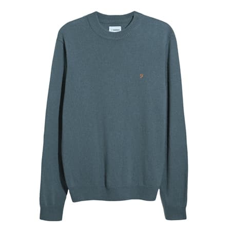 Farah Maidstone Crew Neck Sweater - Blue - M