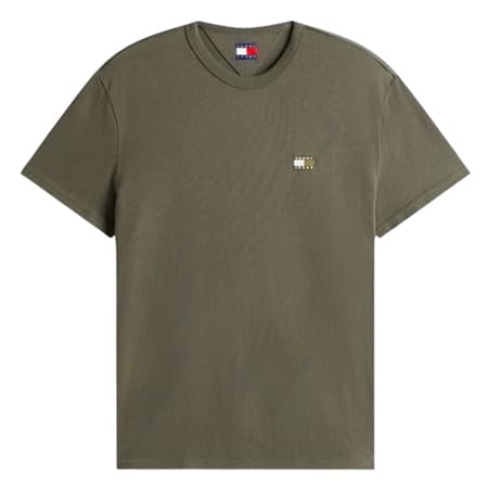 Tommy Jeans Tonal Tommy Badge Crew Neck T-Shirt - Green - XL