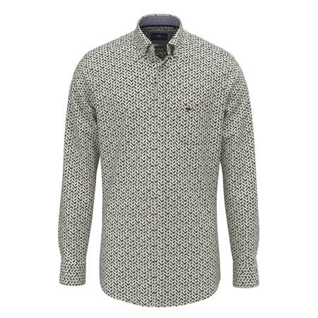 Fynch Hatton Colourful All-over Print Shirt - Green - XL