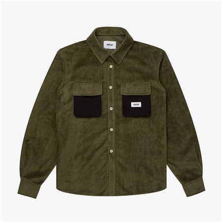 Parlez Motion Fleece Overshhirt - Moss Green - S