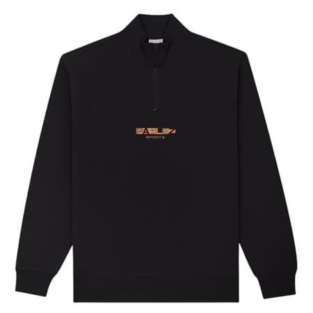 Parlez Ora 1/4 Zip Sweatshirt - Black - S
