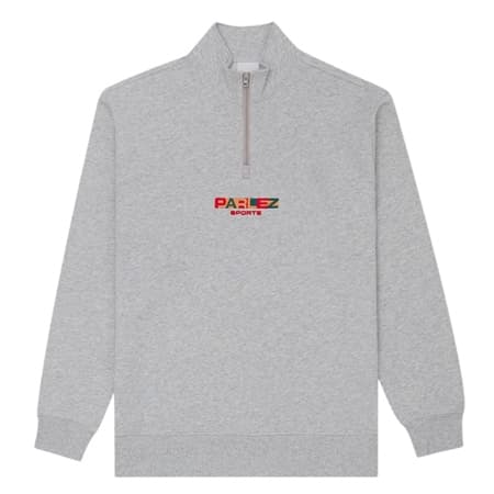 Parlez Ora 1/4 Zip Sweatshirt - Heather Grey - S