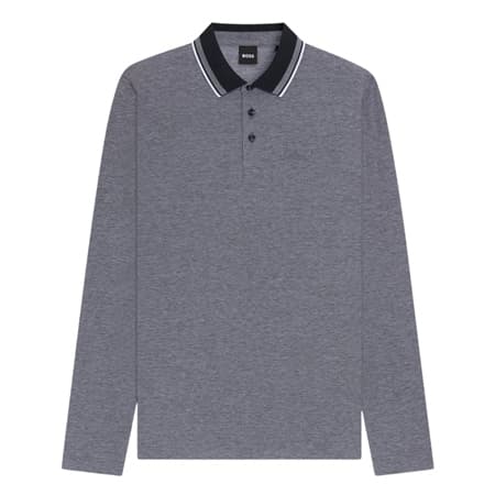 Boss H-Pittman Long Sleeve Polo Shirt - Navy - XL