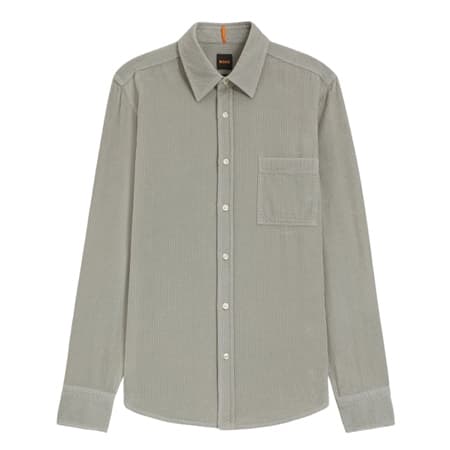 Boss Relegant Cotton Corduroy Shirt - Green - XL
