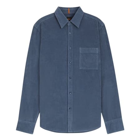 Boss Relegant Cotton Poplin Shirt - Blue - XL