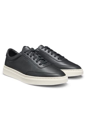 Boss Kieran Tenn Buox Leather Trainers - Black - 45