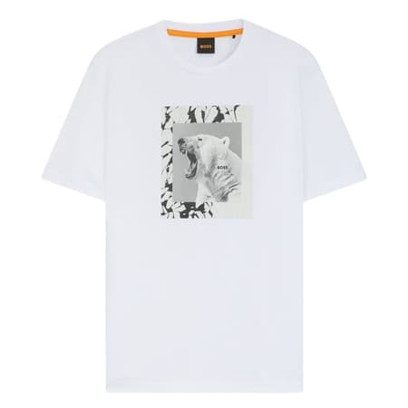 Boss Lupo Animal Print T-shirt - White - XL