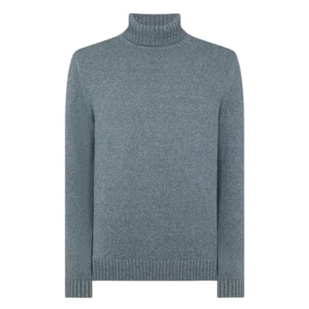 Remus Uomo Roll Neck Sweater - Blue - L