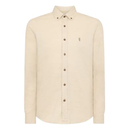 Remus Uomo Parker Tapered Fit Cotton Shirt - Beige - XL